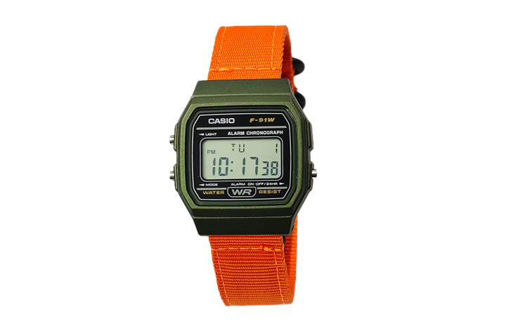 CASIO CASIO Custom Collection Quartz Movement Nylon Strap Watch Men's Watches Black Dial