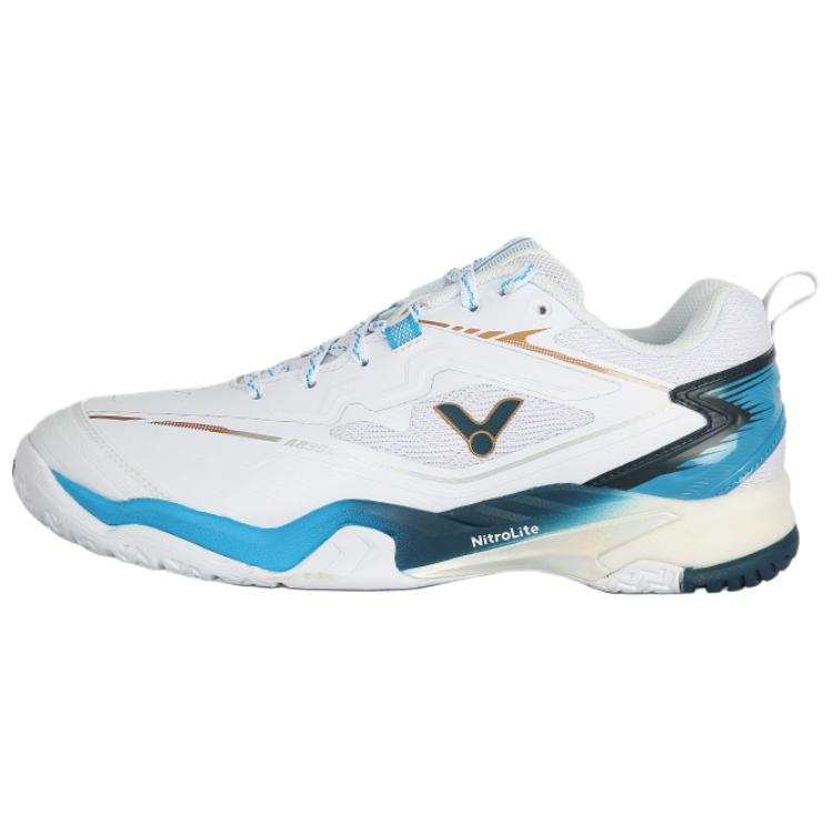 VICTOR Low top Badminton Shoes Men's White Blue