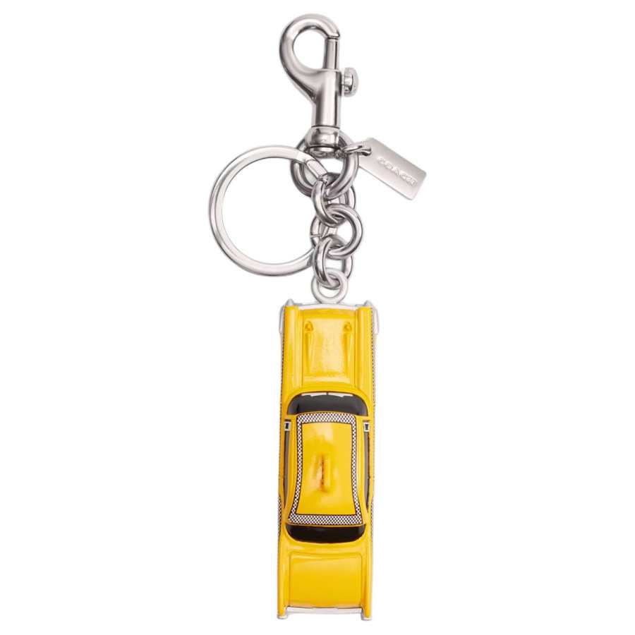 COACH Plastic And Metal Bag Accessory Unisex Yellow & Black