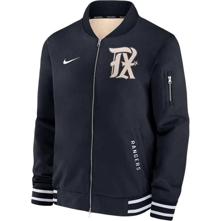 Nike Nike Texas Rangers Authentic Collection City Connect Men's Nike Mlb Full Zip Bomber Jacket