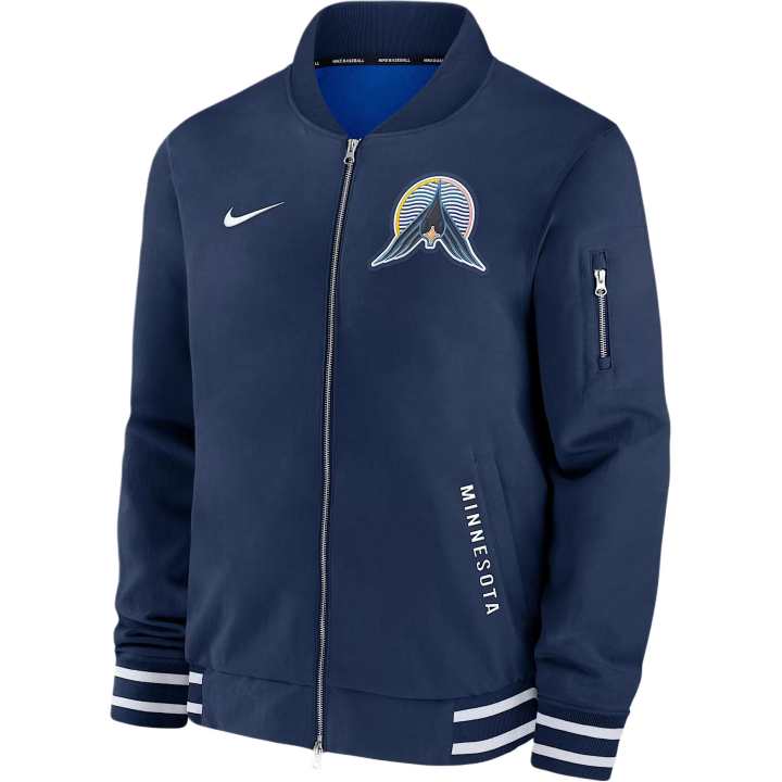 Nike Nike Minnesota Twins Authentic Collection City Connect Men's Nike Mlb Full Zip Bomber Jacket