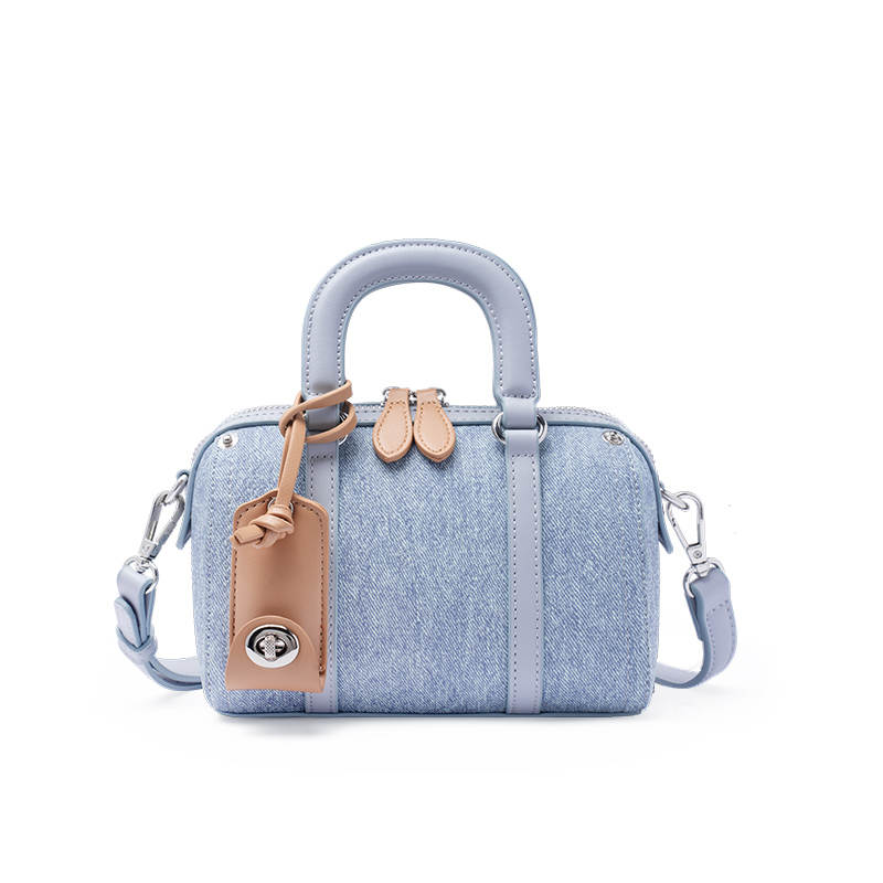 LAORENTOU Fabric Handbag Regular Women's Denim Blue