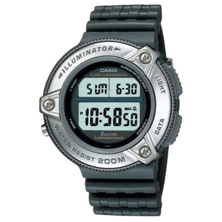 CASIO CASIO G SHOCK 200m Waterproof Quartz Movement Rubber Strap Watch Men's Watches Green Dial