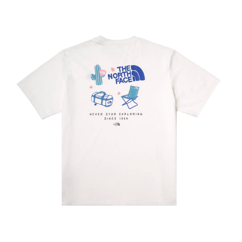 THE NORTH FACE Quick Dry T Shirts Unisex Snow Peak White