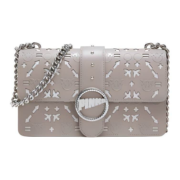 PINKO Leather Shoulder Bag Women's Light Umber