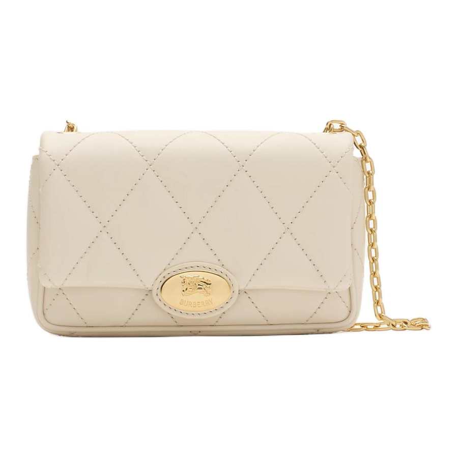 Burberry Strand Calfskin Shoulder Bag, Crossbody Bag Mini Women's White