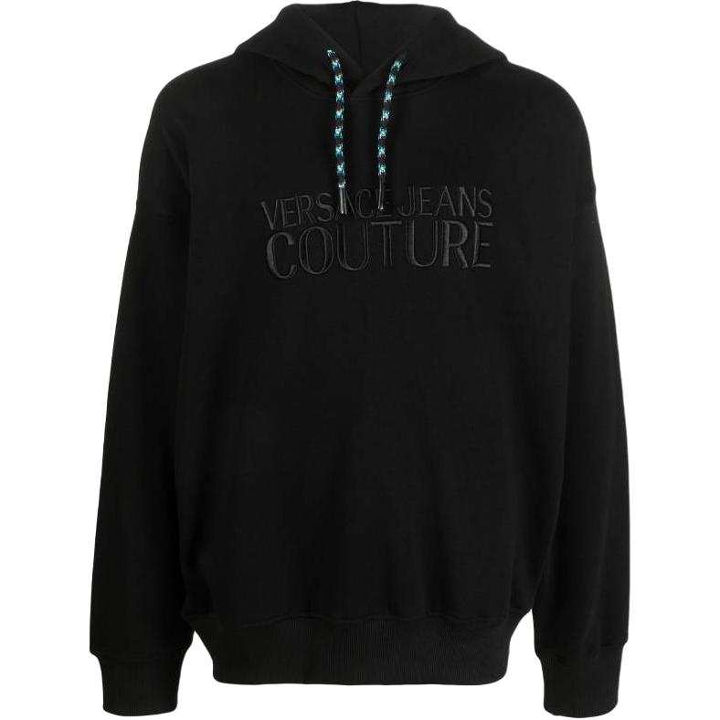 VERSACE JEANS COUTURE 【Previous Season】logo-embroidered drawstring hoodie