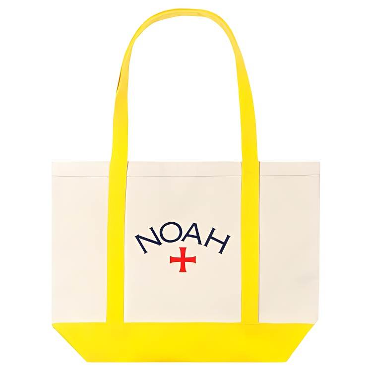 NOAH Cotton Tote Bag, Shopping Bag, Handbag Unisex Yellow