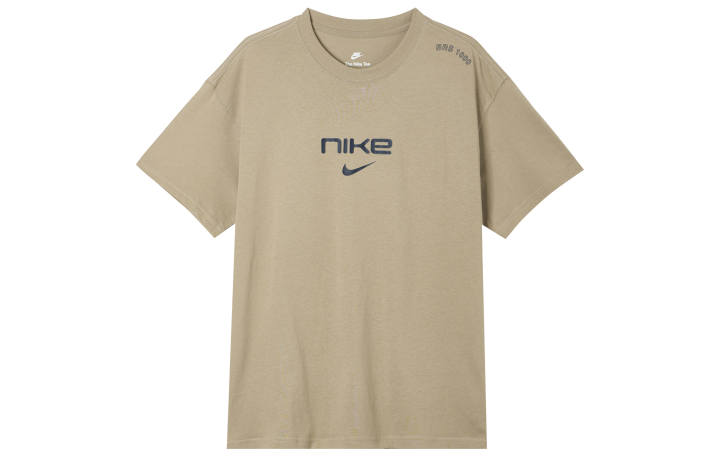 Nike Nike T Shirts Men's Khaki Crew Neck Moderate Straight Fit
