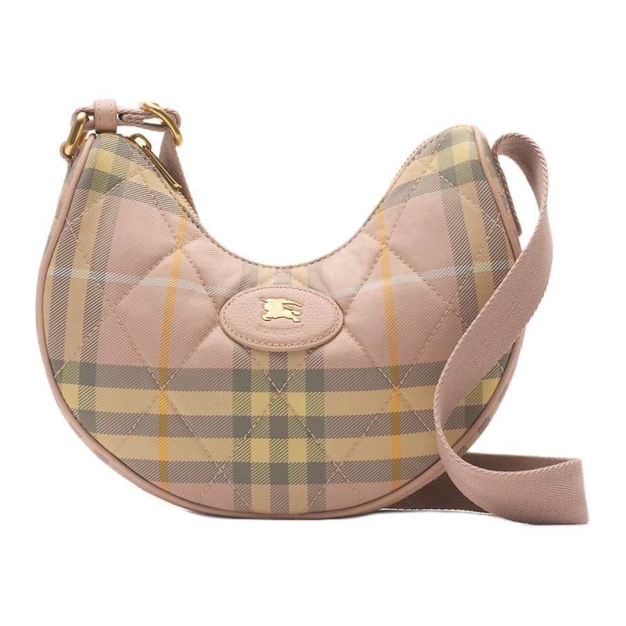Burberry Horseshoe Polyamide Shoulder Bag Regular Women's Tea Cup Color