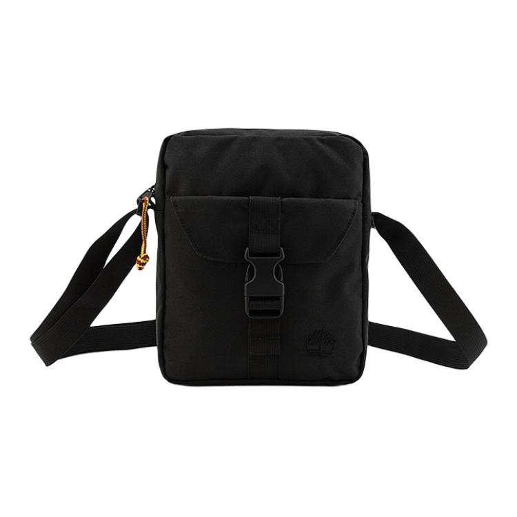 Timberland Fabric Shoulder Bag, Crossbody Bag Unisex Black