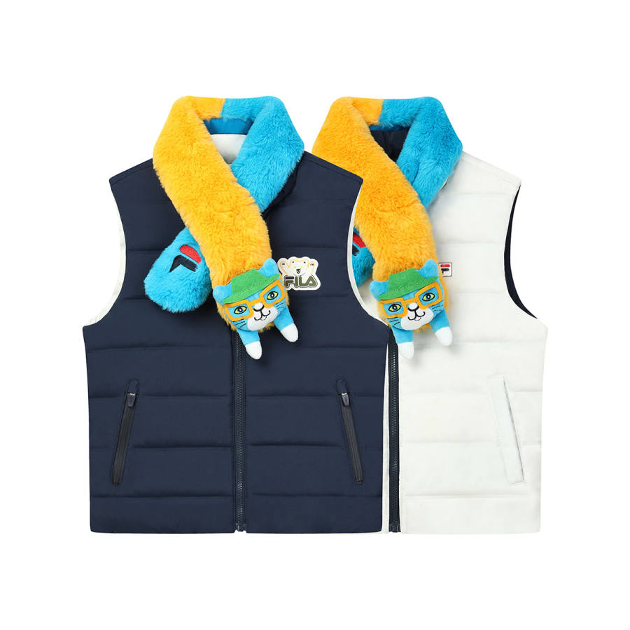 FILA KIDS x Pepe Shimada Down Vest Classic Lifestyle Children Aged 3 7 Years Old