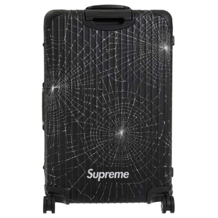 Supreme Supreme X Rimowa Collaboration Spider Web Box FW19 Metal Aluminum Magnesium Alloy Suitcase Luggage 30 Inch Unisex Black