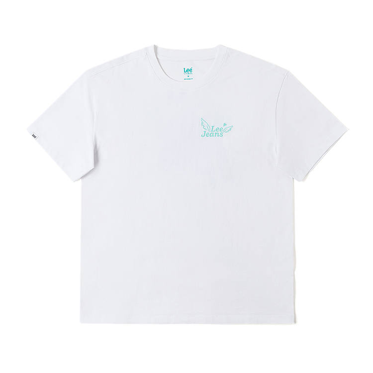 Lee T Shirts Women's White Crew Neck Moderate Straight Fit