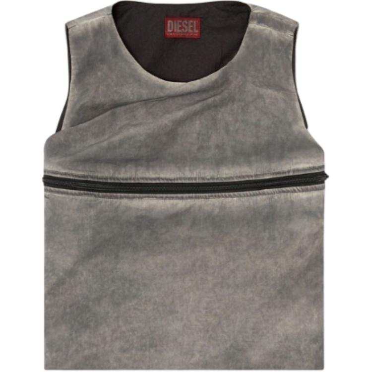 DIESEL DIESEL Bubble Top With Utility Pocket 'Grey'