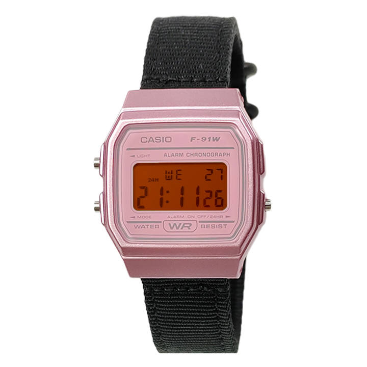 CASIO CASIO Custom Collection Quartz Movement Nylon Strap Watch Men's Watches Pink Watch Dial