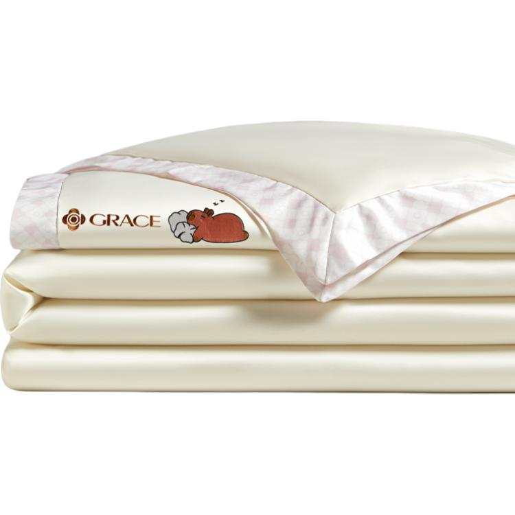 GRACE GRACE Washed Ice Silk Embroidery Summer Quilt
