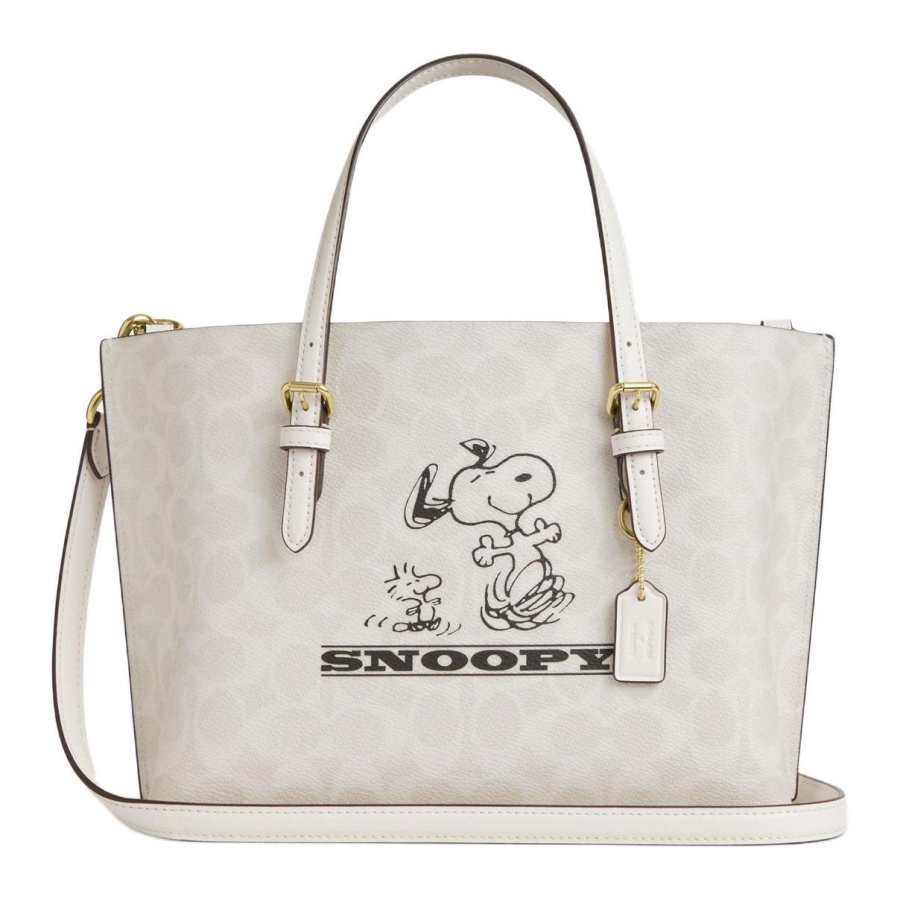 COACH PEANUTS Collaboration Mollie Artificial Leather Tote Bag, Shopping Bag, Shoulder Bag, Handbag 25 Women's
