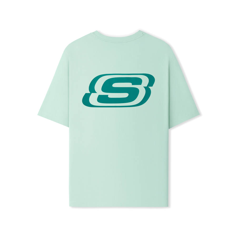 Skechers T Shirts Unisex Mint Green Crew Neck
