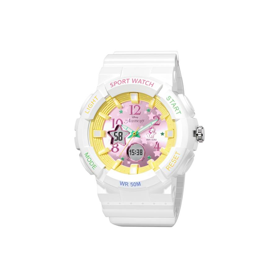 Disney Kitten Plush Electronic+Quartz Movement TPU Strap Watch Women's Watch Pink Watch Dial