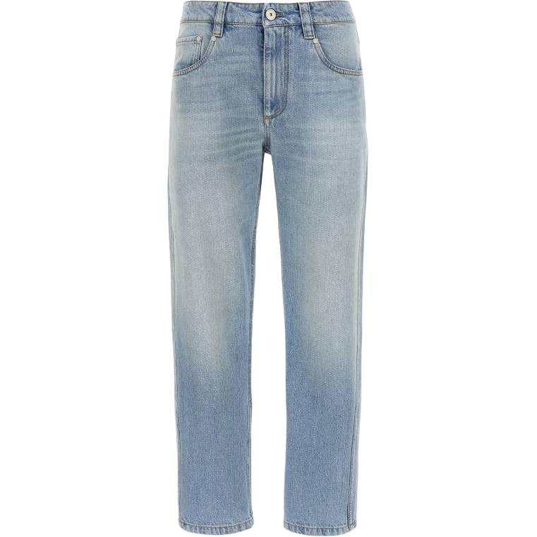 Brunello Cucinelli Mid Rise Straight Leg Jeans