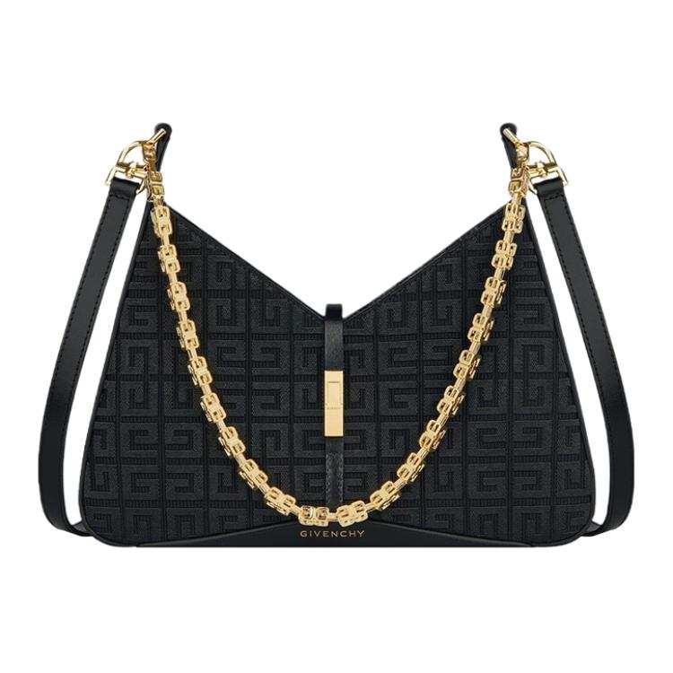 Givenchy Cut out Cotton And Acrylic Blend Crossbody One Shoulder Handbag Small Women's Black
