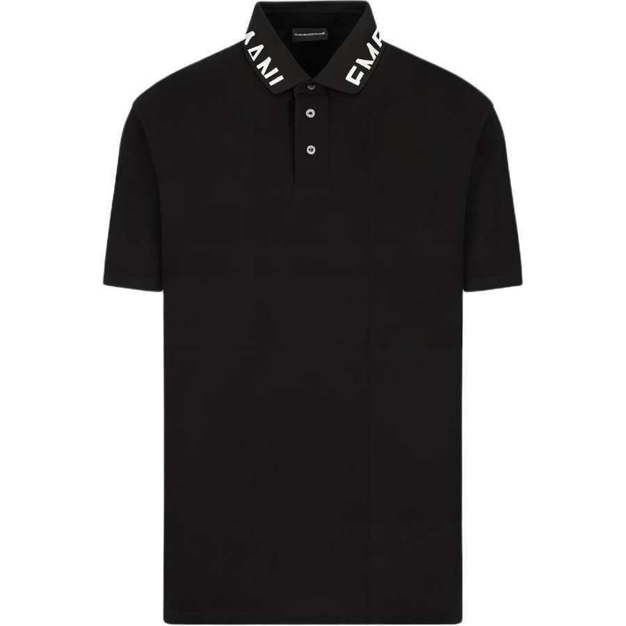 EMPORIO ARMANI SS23 Polo Shirt Men's Black