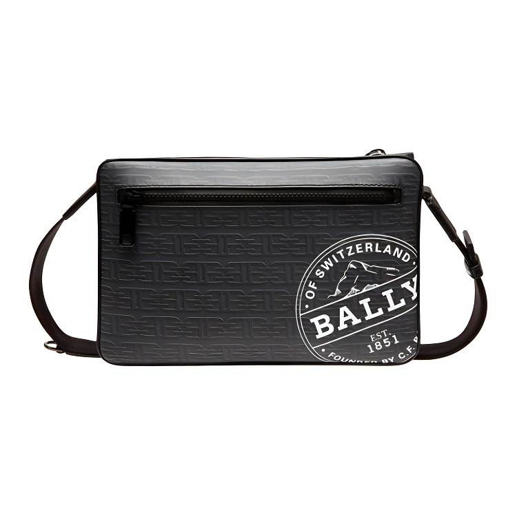 BALLY Canvas Portable Crossbody Bag, Shoulder Bag Men's Black