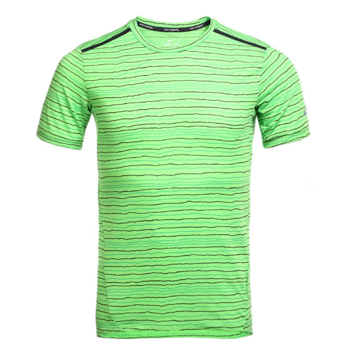 Nike Nike T Shirts Men's Green Crew Neck Moderate