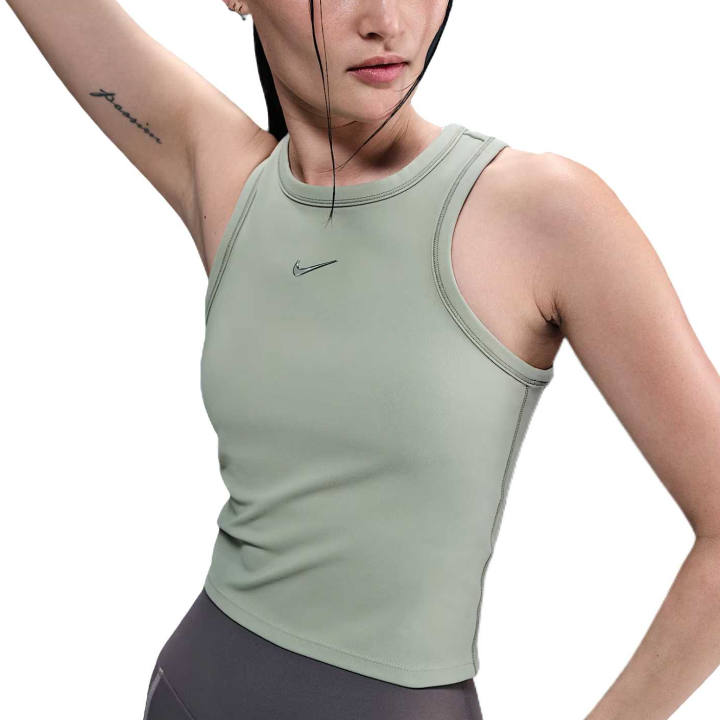 Nike Nike Dri Fit Tank Tops Women's Green Crew Neck Moderate Racerback