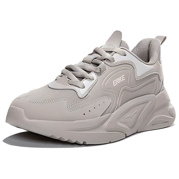 Erke Cushioning Lightweight Low top Casual Running Shoes Women's Gray