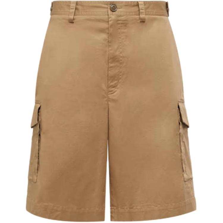 Moncler Cotton Gabardine Cargo Shorts Cargo Shorts Men's Light Umber