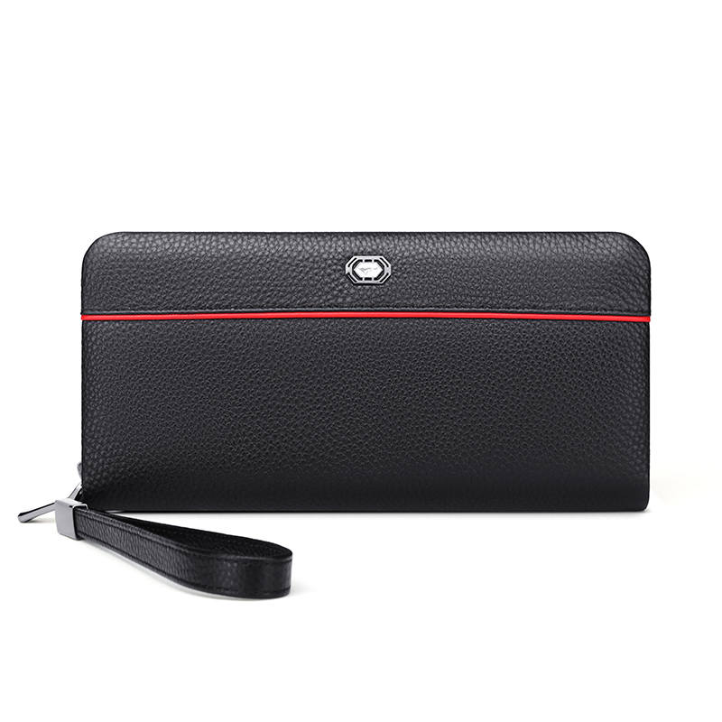 SEPTWOLVES SEPTWOLVES Cow Leather Clutch Men's Black