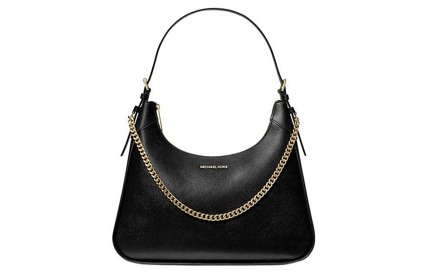 MICHAEL KORS Wilma Leather Handbag, Shoulder Bag Women's Black