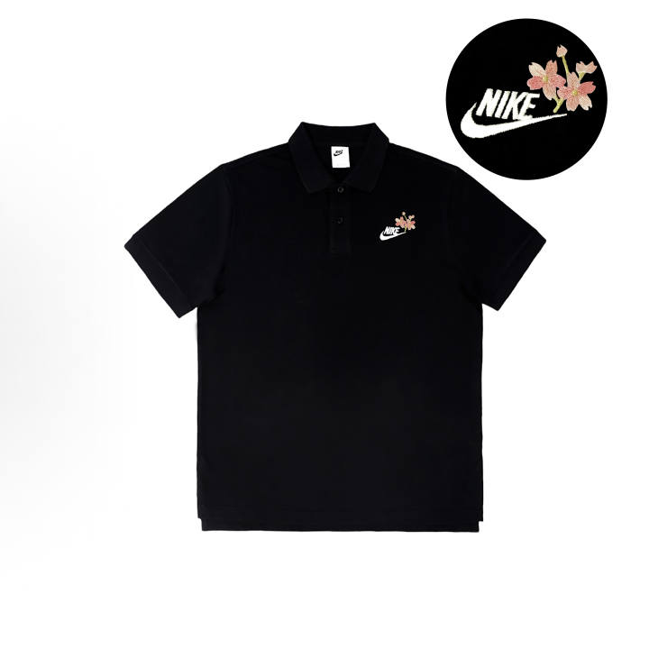 Nike Nike Swoosh Polo Shirts Unisex Black Polo Collar Moderate Straight Fit
