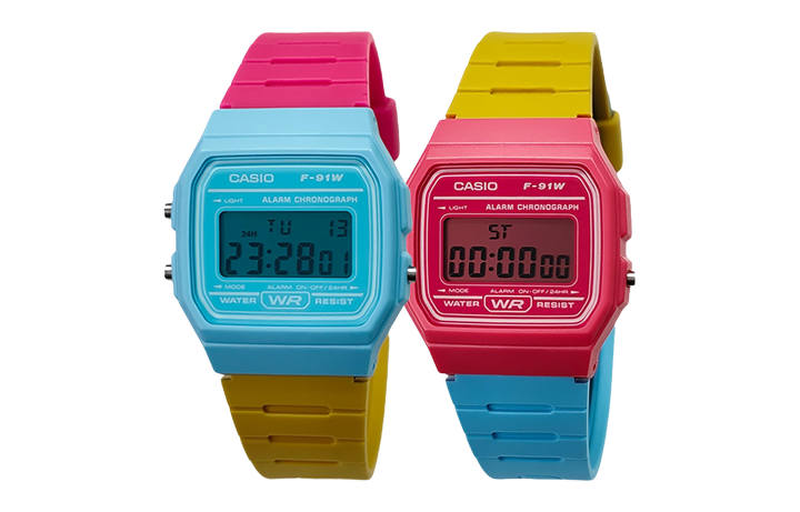 CASIO CASIO Custom Collection Quartz Movement Resin Strap Watch Unisex Blue Dial