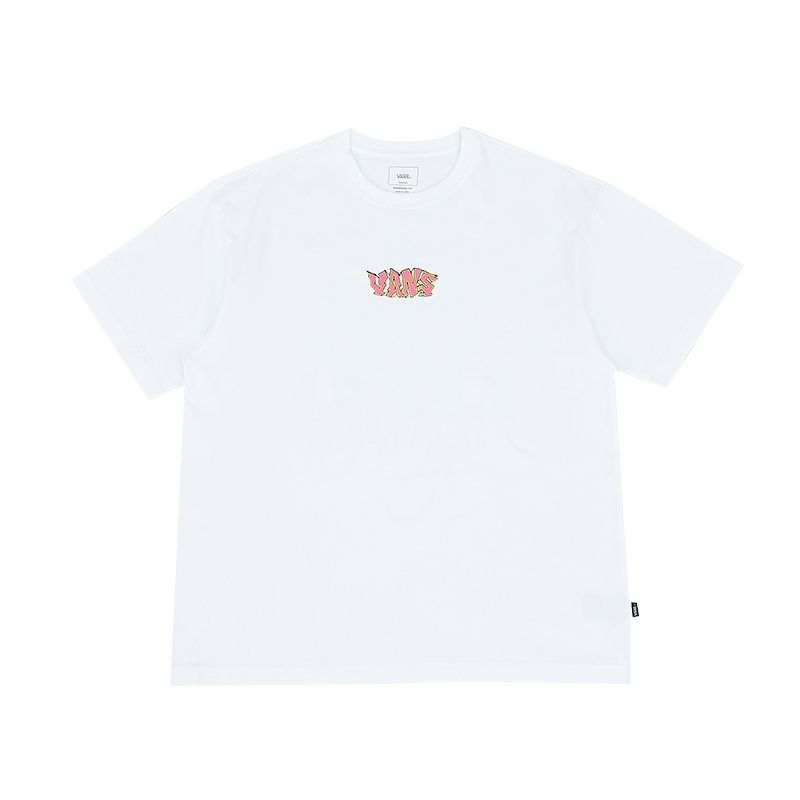 Vans Vans T Shirts Men's White Crew Neck Moderate