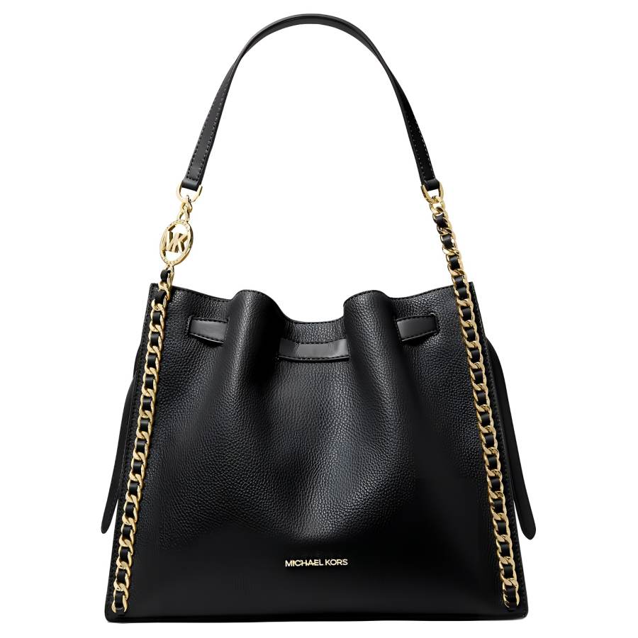 MICHAEL KORS Mina Pu Shoulder Bag Large Women's Black