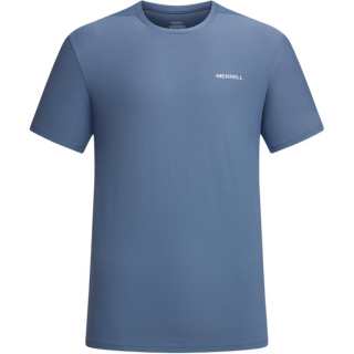 MERRELL T Shirts Men's Gray Dusty Blue Crew Neck Thin