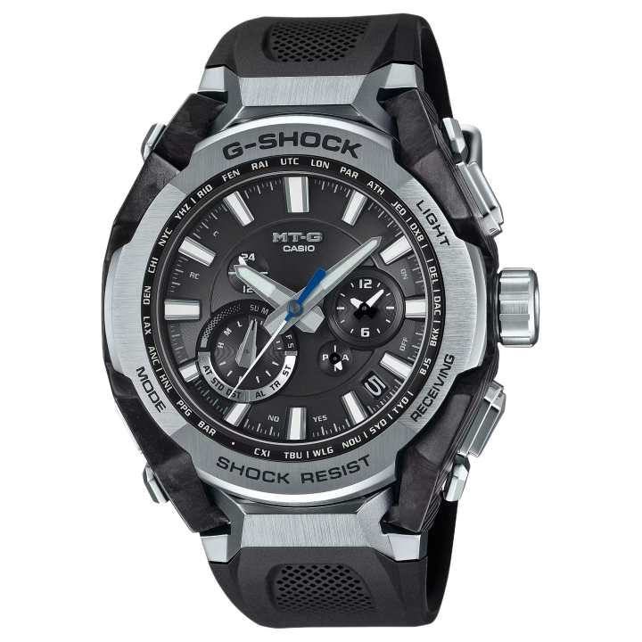 CASIO CASIO MT G Solar Quartz Movement Resin Strap Watch Men's Watches Black Dial