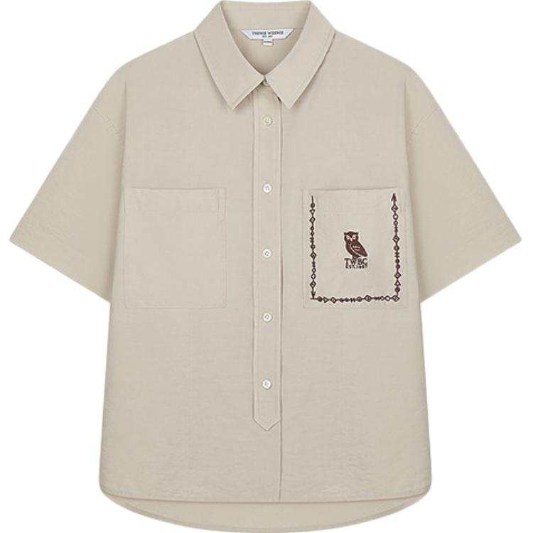 Teenie Weenie Shirts Women's Light Khaki Lapel Moderate Other