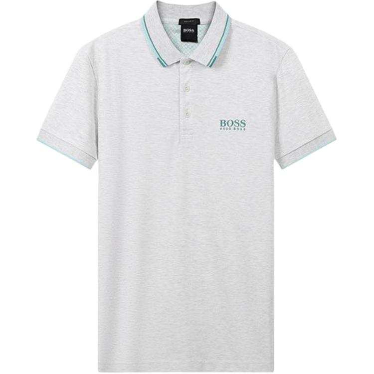 HUGO BOSS SS22 Polo Shirt Men's Light Gray