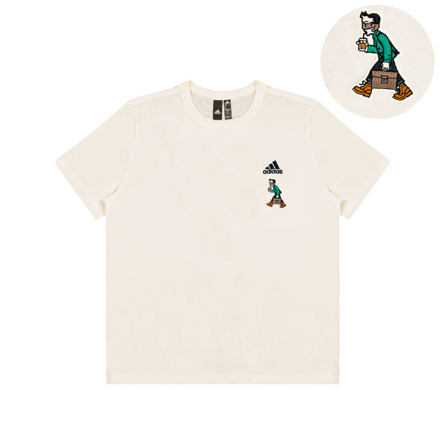 Adidas Adidas Casual Versatile Crew Neck Short Sleeved T Shirts Unisex White