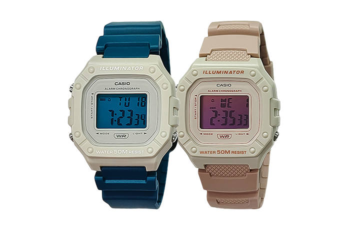 CASIO CASIO Custom Collection Quartz Movement Resin Strap Watch Unisex White Dial