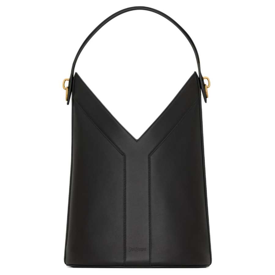 SAINT LAURENT Y Bag Calfskin One Shoulder Handbag Women's Black
