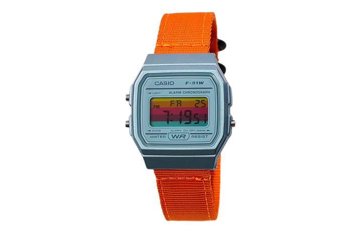 CASIO CASIO Custom Collection Quartz Movement Nylon Strap Watch Women's Watch Blue Dial