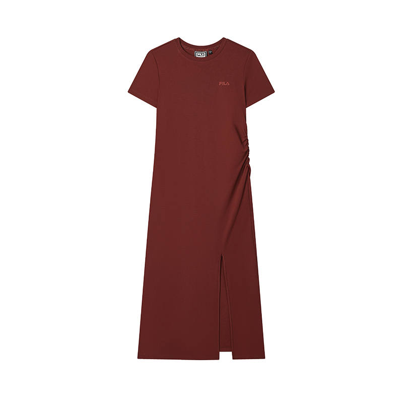 FILA ORIGINALE Short Sleeved Dress Women's Terracotta Red Brown BN