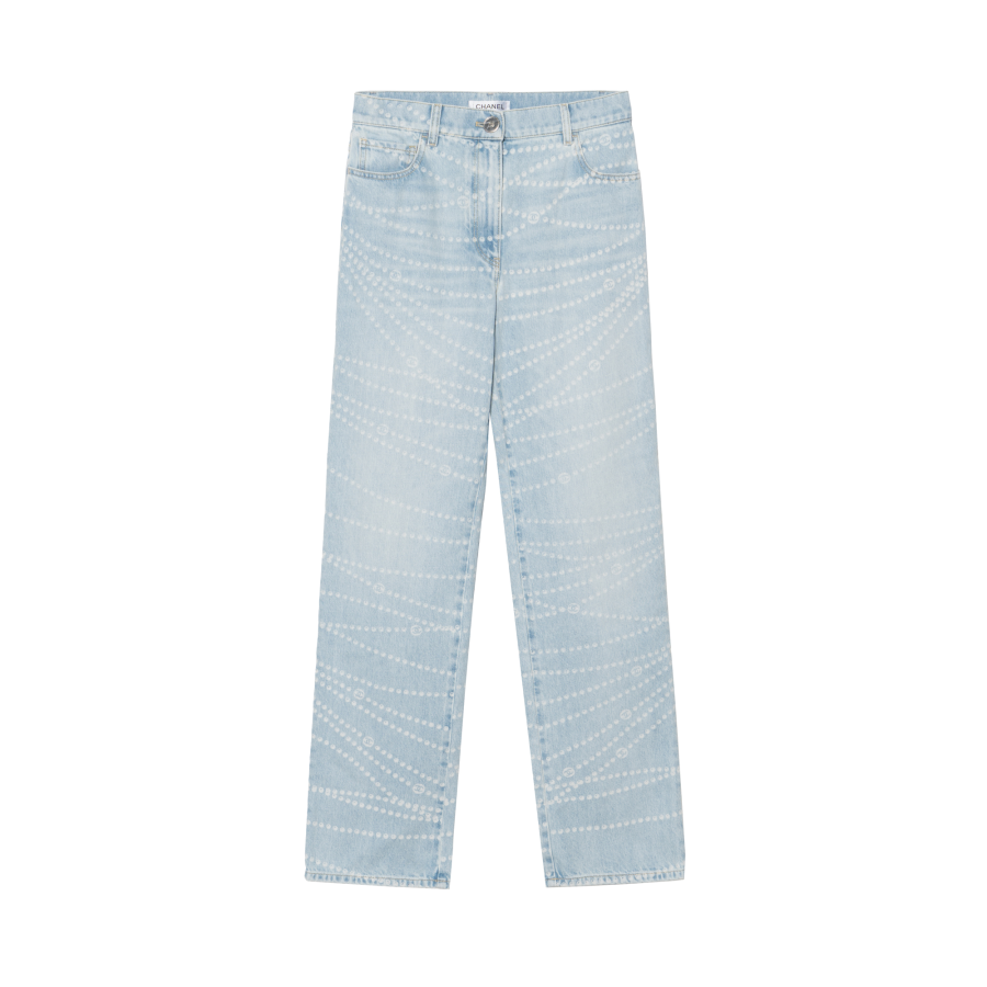 CHANEL 25P Spring Summer Preview Collection Jeans Women's Blue