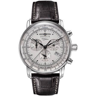 ZEPPELIN Hundred Years Collection Quartz Movement Men's Watches Watch Silver Dial Stainless Steel Case