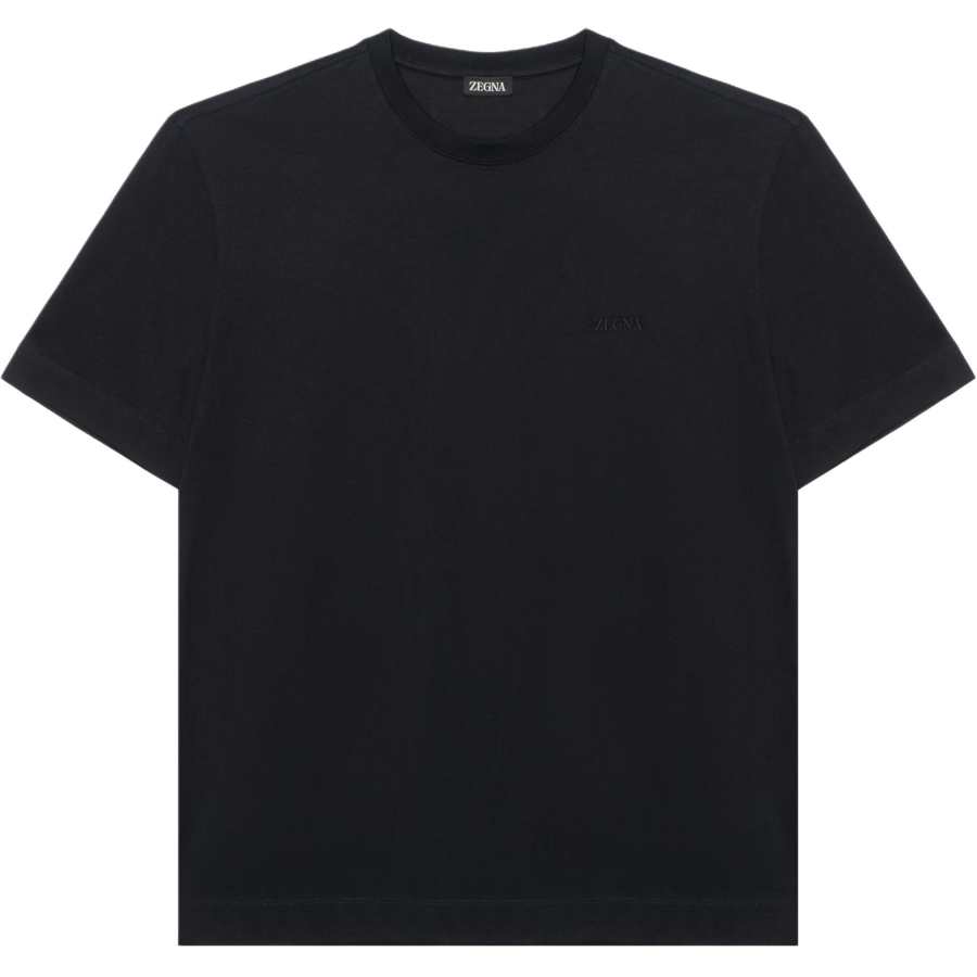 Ermenegildo Zegna Zegna Logo Embroidered Crewneck T Shirt